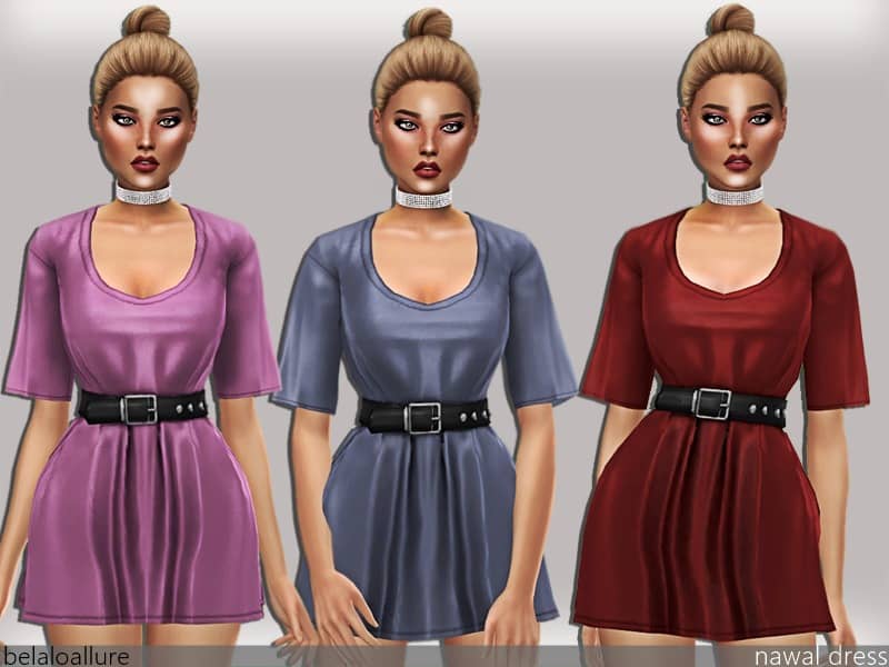 Belaloallure Nawal dress - Sims 4 Mod Download Free