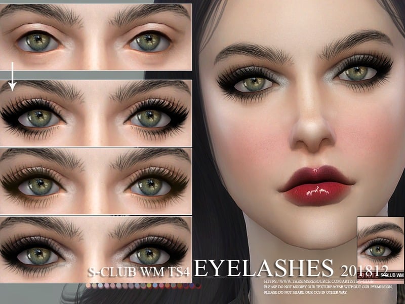 S Club Wm Ts4 Eyelashes 201812 Sims 4 Mod Download Free