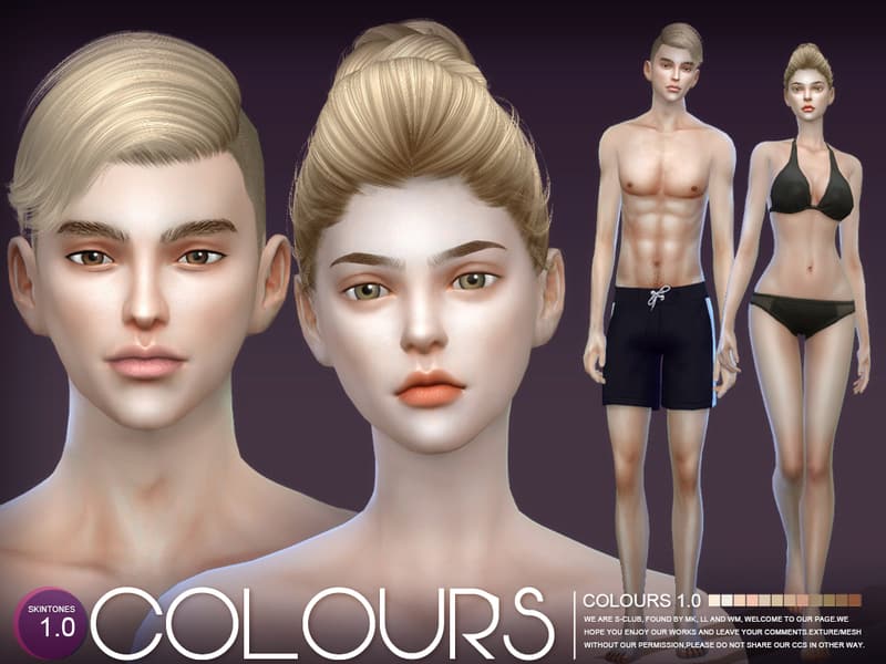S Club Ts4 Wmll Colours Skintones 10 Sims 4 Mod Download Free