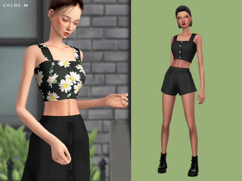 ChloeM-Crop Top - Sims 4 Mod Download Free