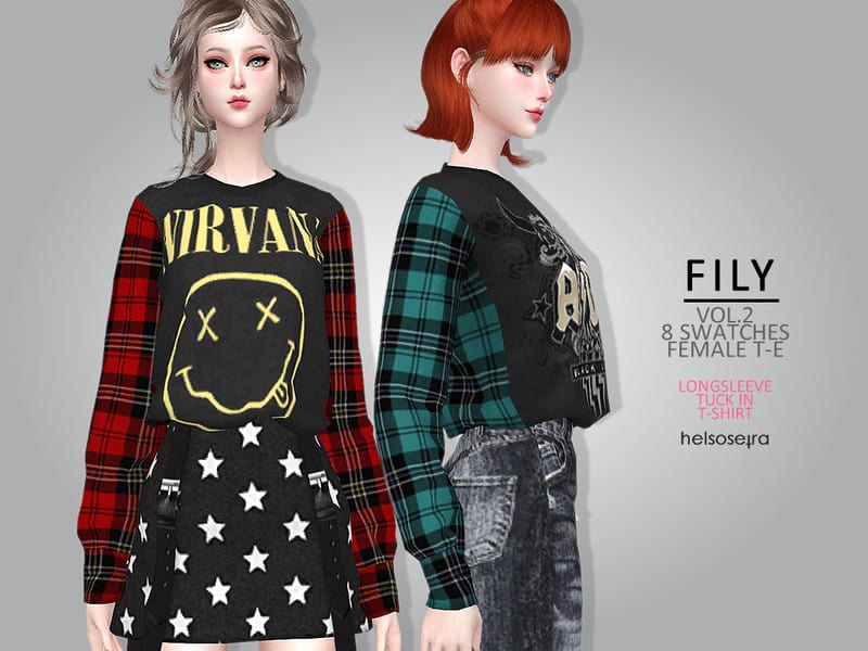 FILY - V2 - Sweatshirt - Sims 4 Mod Download Free