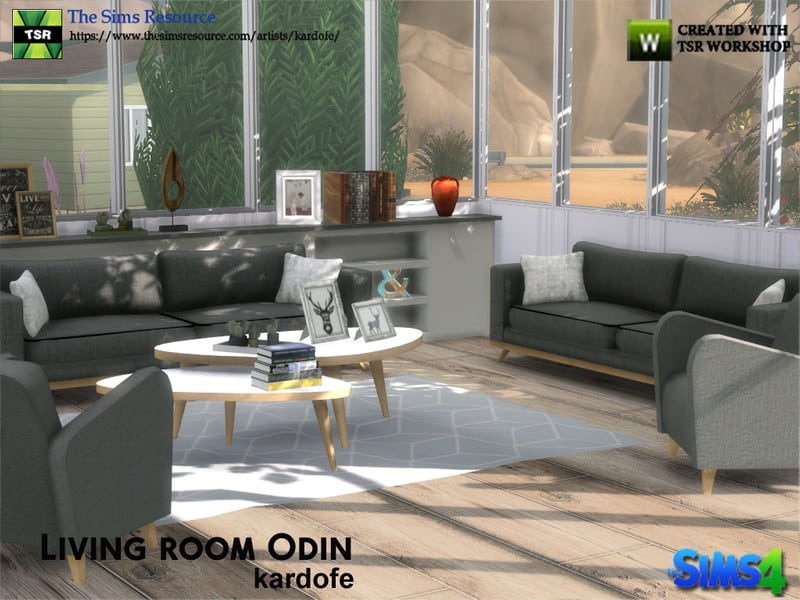 Kardofe Living Room Odin Set Sims 4