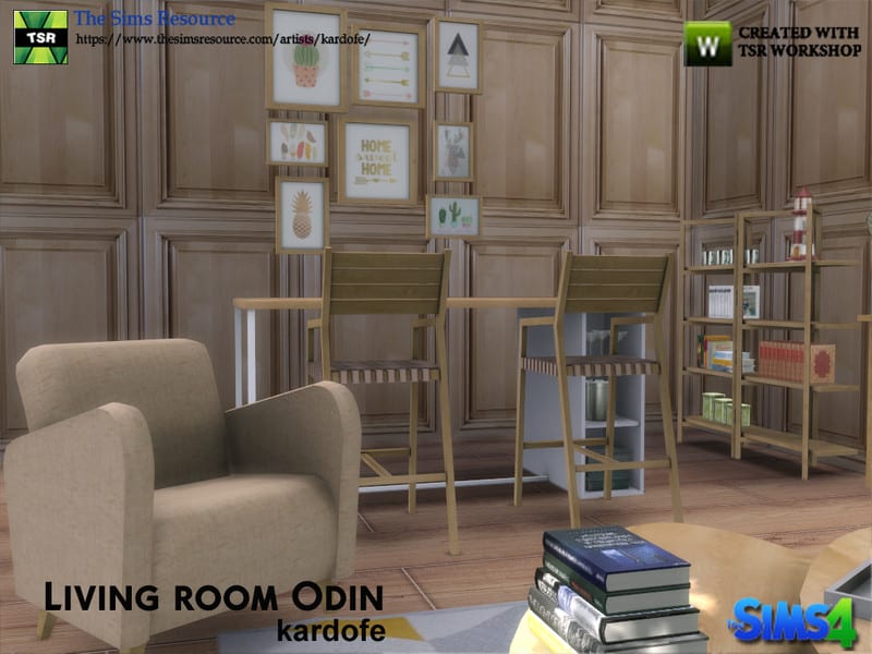 Kardofe Living Room Odin Set Sims 4