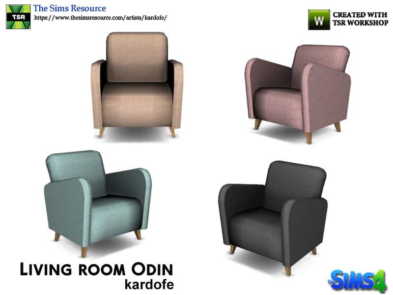 Kardofe Living Room Odin Set Sims 4