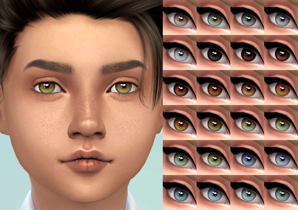 Mod The Sims - June - Default Replacement Eyes + Contacts