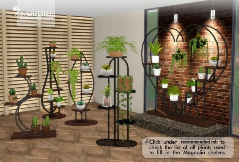 Magnolia Indoor Garden Plants Shelf F - Sims 4 Mod Download Free