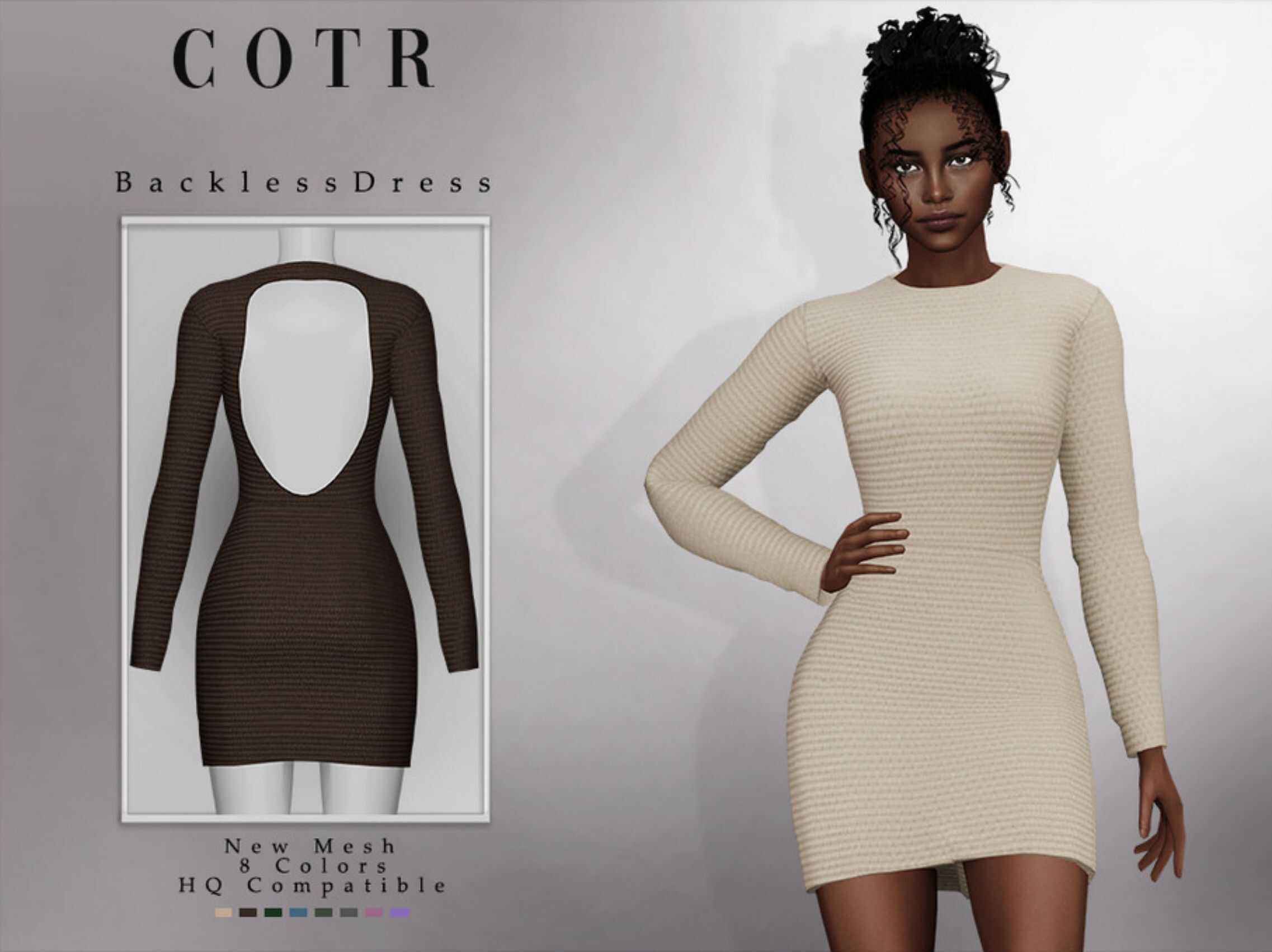 Backless Dress Sims 4 Mod Download Free
