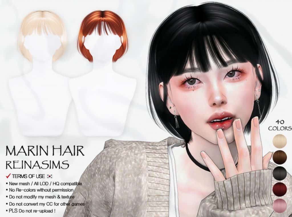 Marin Hair Sims Mod Download Free