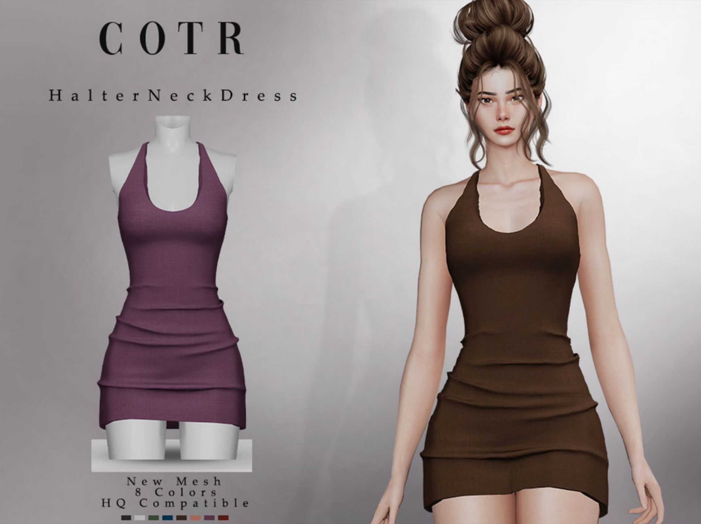 Halter Neck Dress Sims 4 Mod Download Free