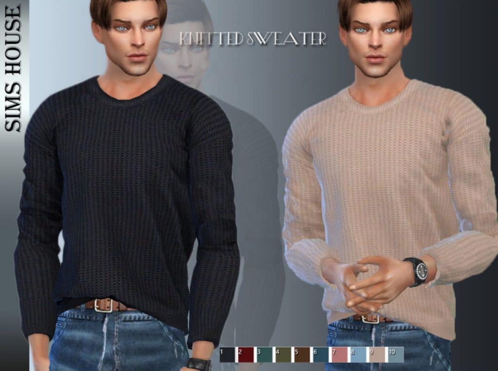 MEN'S SWEATER - Sims 4 Mod Download Free